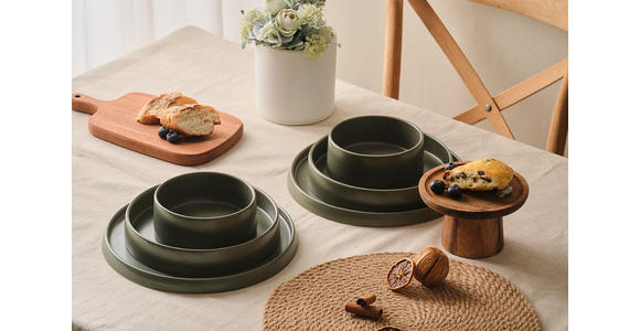 KOMBISERVICE Grün Kyoto 12-teilig 4 Personen  - Grün, Trend, Keramik - Novel