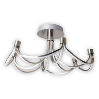 LED-DECKENLEUCHTE 60 cm  - Silberfarben/Weiß, Design, Kunststoff/Metall (60cm) - Näve