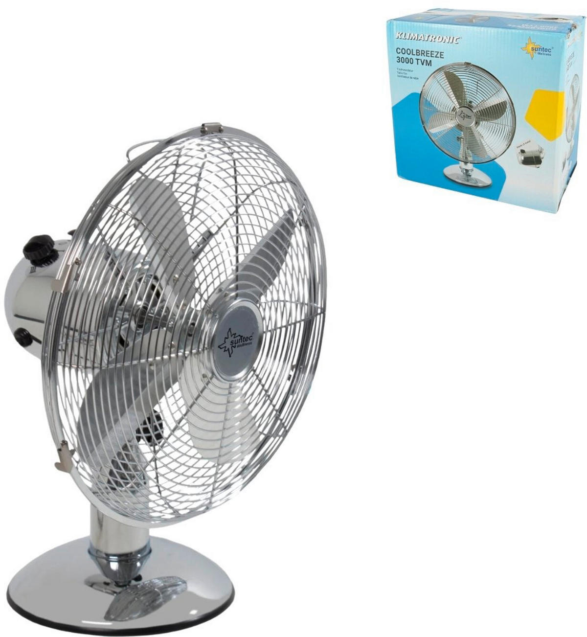 VENTILATOR STOLNI  - boje kroma, Basics, metal (27/34,7/43,5cm)