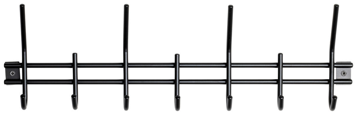GARDEROBENLEISTE  in Schwarz  - Schwarz, Design, Metall (54/16/5cm)