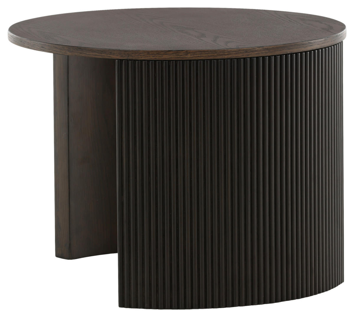 COUCHTISCH furniert 60/60/45 cm rund Schwarz  - Schwarz, Design, Holz/Holzwerkstoff (60/60/45cm) - Livetastic