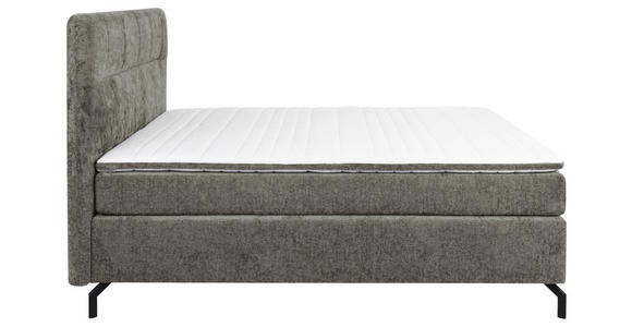 BOXSPRINGBETT 160/200 cm,  in Grau, Topper, H3 + H3 = fest  - Schwarz/Grau, Design, Textil/Metall (160/200cm) - Esposa