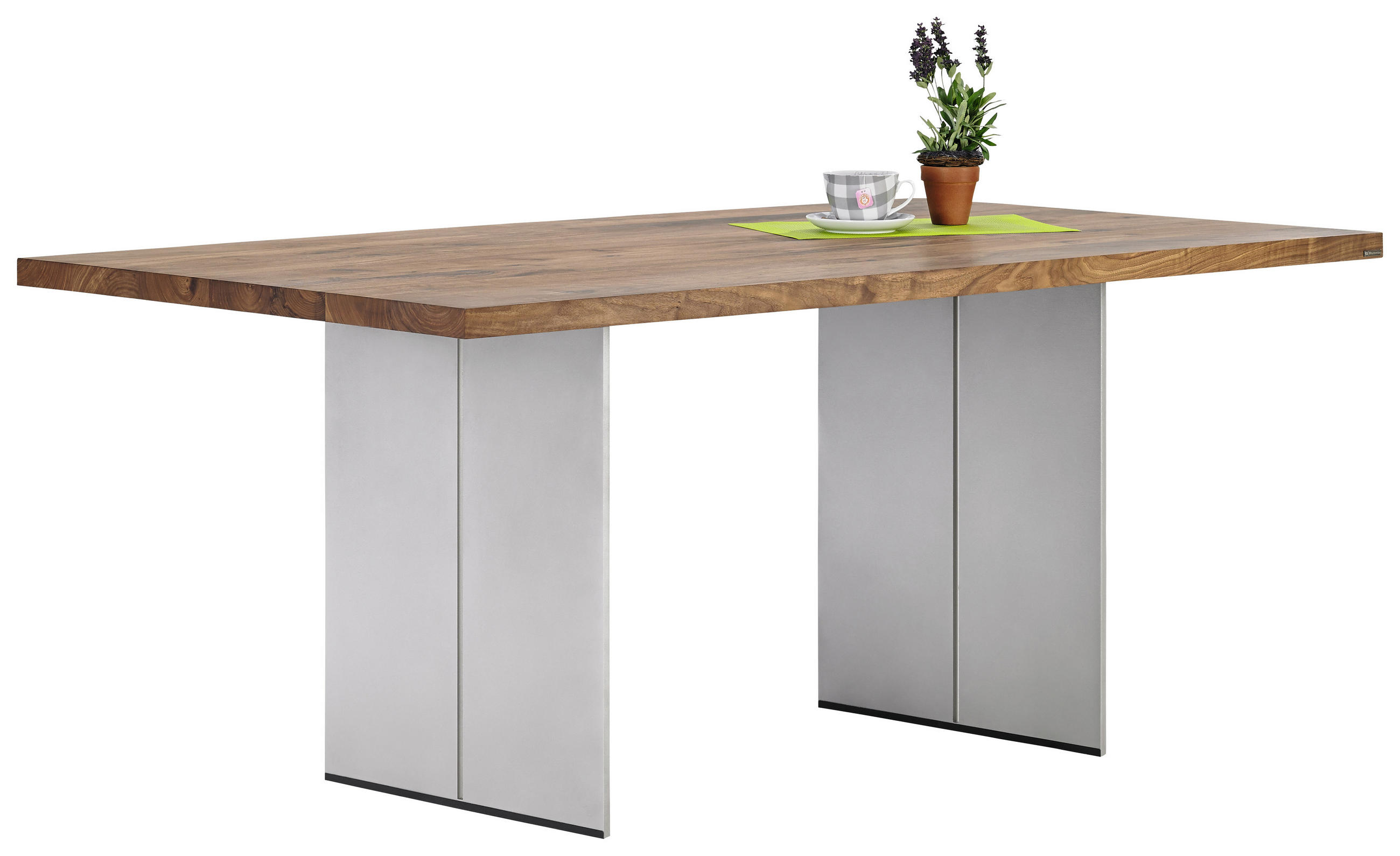 ESSTISCH Astnuss massiv rechteckig Nussbaumfarben  - Nussbaumfarben, Design, Holz/Metall (180/100/77cm) - Musterring