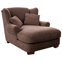 XXL-SESSEL in Flachgewebe Taupe  - Taupe, Romantik / Landhaus, Holz/Textil (120/101/142cm) - Sit & More