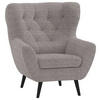 SESSEL in Flachgewebe Taupe  - Taupe/Anthrazit, Design, Holz/Textil (87/101/95cm) - Stylife