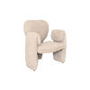 FÅTÖLJ i trä, textil brun, beige  - beige/aluminiumfärg, Design, metall/trä (76/84,50/79,50cm) - Best Price