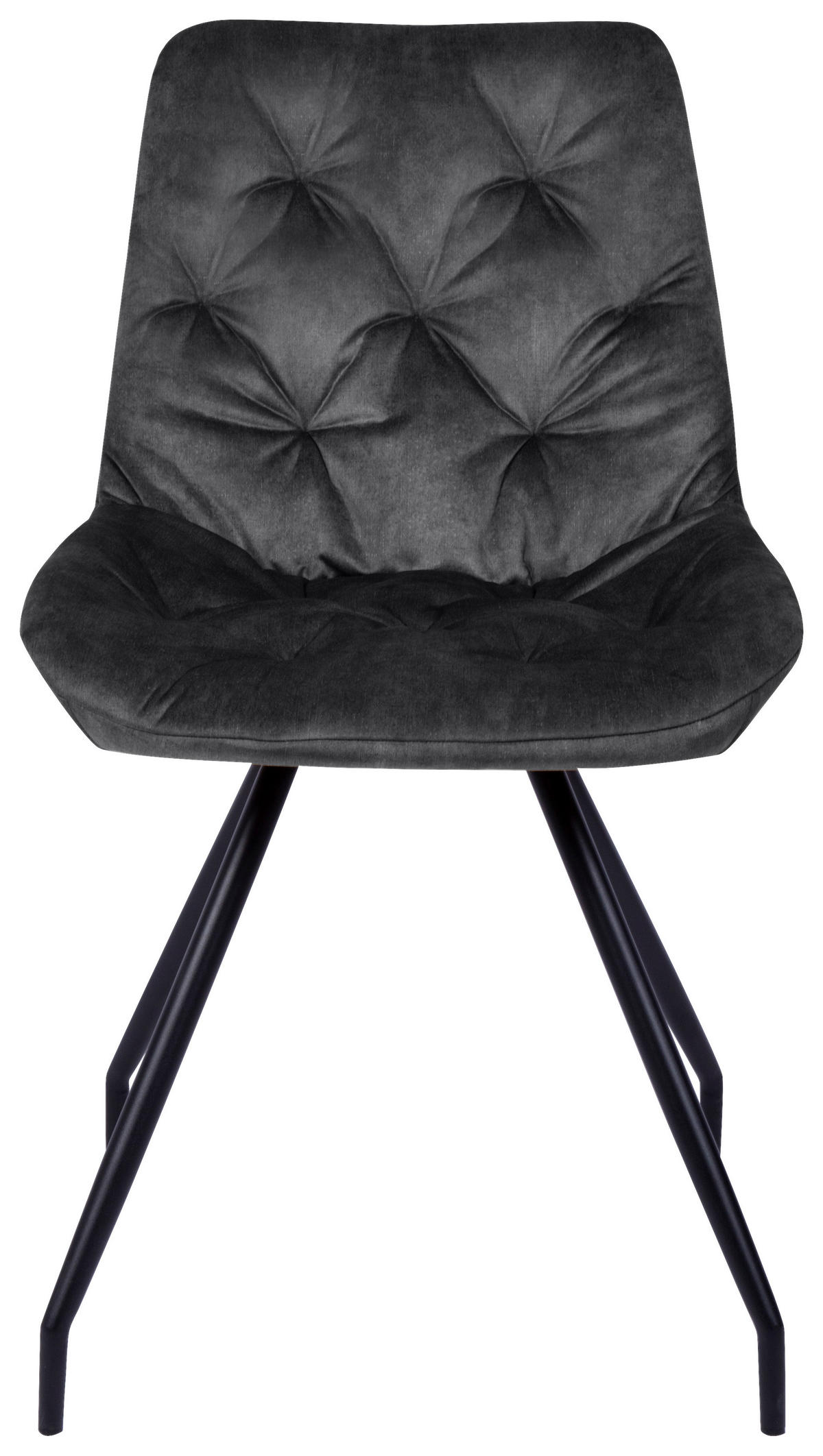 ŽIDLE, šedá, černá - šedá/černá, Design, kov/textil (51/88/66cm) - Novel