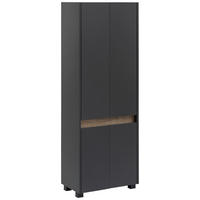 HOCHSCHRANK 56,9/164,5/33 cm  - Eichefarben/Anthrazit, MODERN, Holzwerkstoff/Kunststoff (56,9/164,5/33cm) - home24