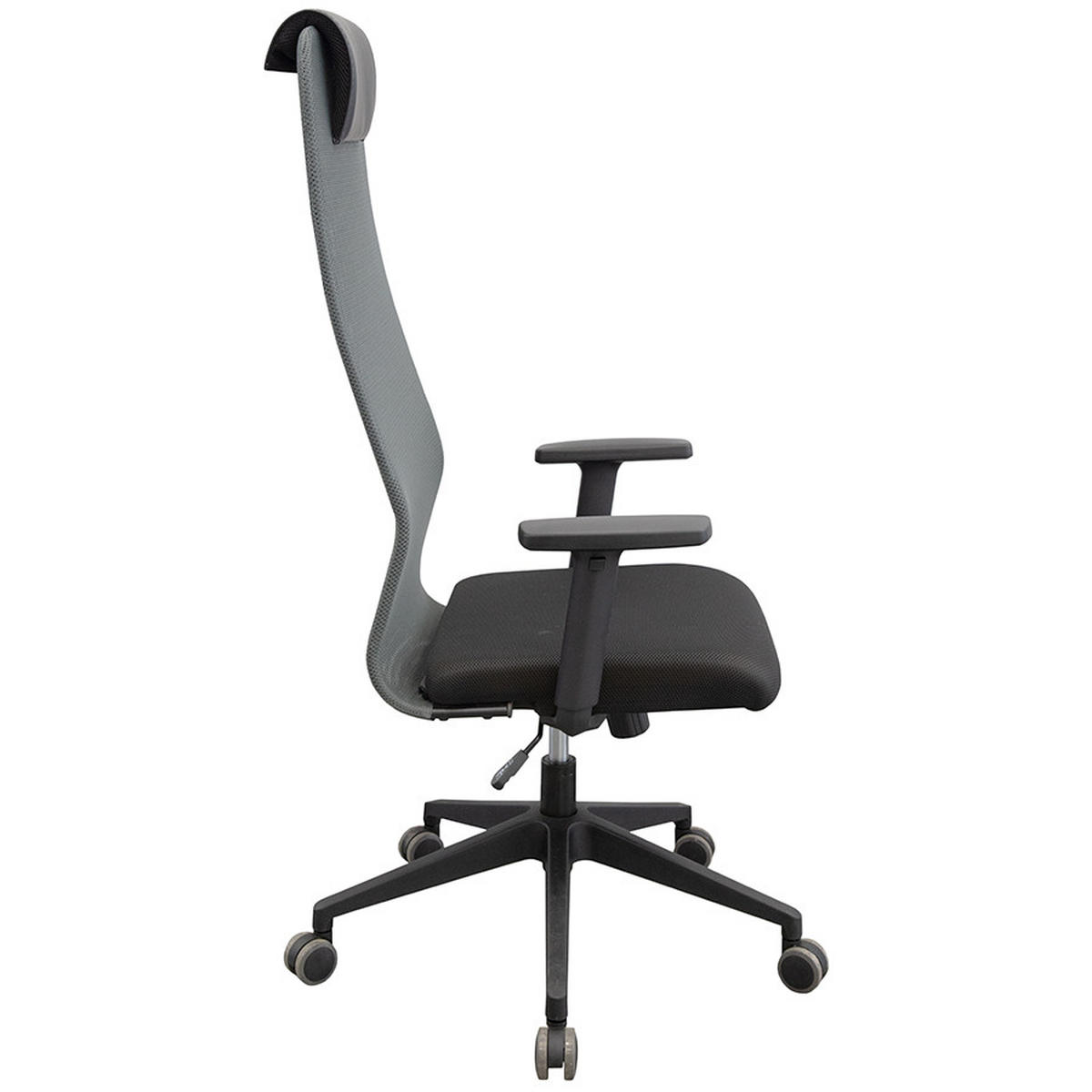 STOLICA OKRETNA  siva, crna  metal, tekstil  - siva/crna, Konvencionalno, metal/tekstil (68/118-130/71cm)