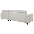 ECKSOFA Greige Flachgewebe  - Chromfarben/Greige, KONVENTIONELL, Textil/Metall (268/175cm) - Carryhome