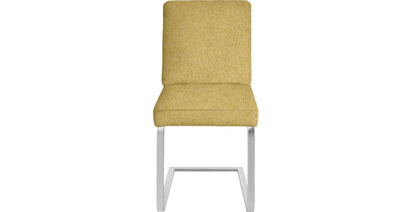 SCHWINGSTUHL in Stahl Chenille - Chromfarben/Gelb, Design, Textil/Metall (46/92/60cm) - Dieter Knoll
