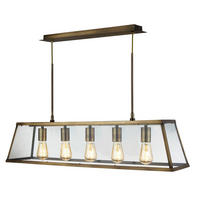 HÄNGELEUCHTE 90/20/100 cm  - Messingfarben, Design, Glas/Metall (90/20/100cm)