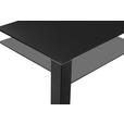 COUCHTISCH Rauchglas, Klarglas 80/80/42 cm quadratisch Grau, Schwarz  - Schwarz/Grau, Design, Glas/Metall (80/80/42cm) - Novel