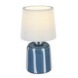 TISCHLEUCHTE 12/22 cm  - Blau/Weiß, LIFESTYLE, Glas/Kunststoff (12/22cm) - Novel