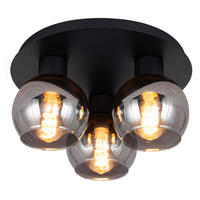 PLAFONJERA  - crna, Trendi, staklo/metal (32/16,5cm) - Novel