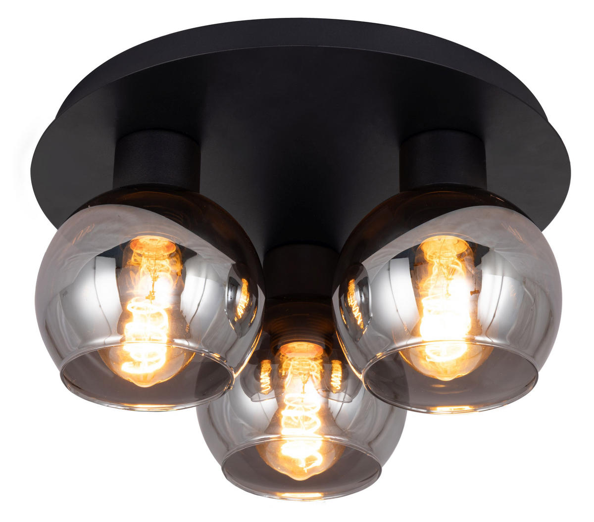 PLAFONJERA  - crna, Trendi, staklo/metal (32/16,5cm) - Novel