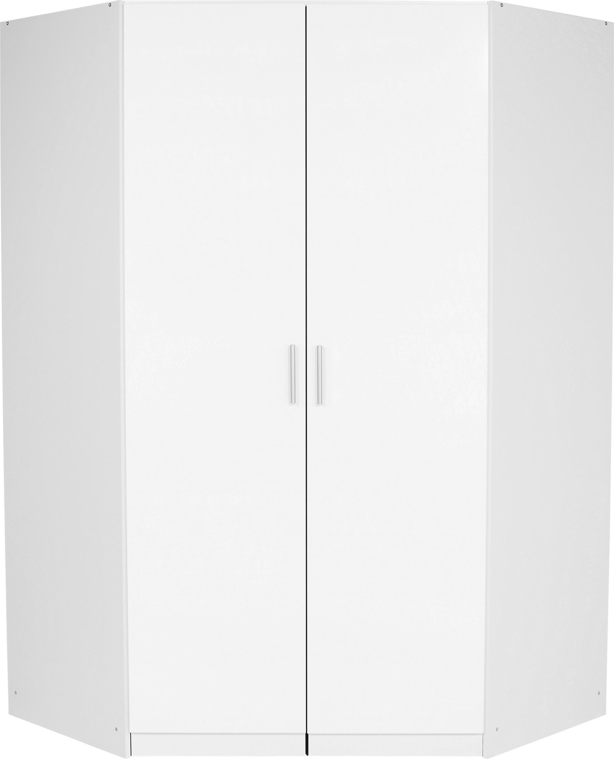 Eckschrank 117 cm Celle Weiß Hochglanz