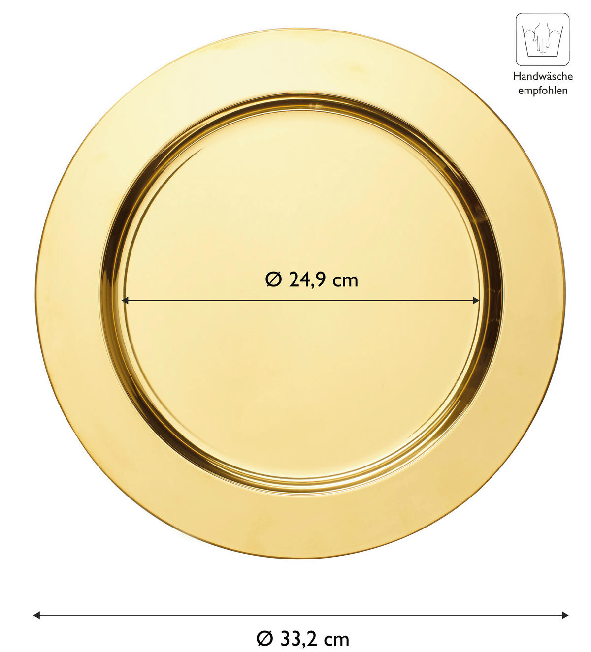 PODLOŽKA POD TALÍŘ kov 33 cm - barvy zlata, Basics, kov (33cm) - Echtwerk