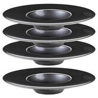 TELLERSET Angry 4-teilig  - Schwarz, Trend, Keramik (25cm) - Mäser