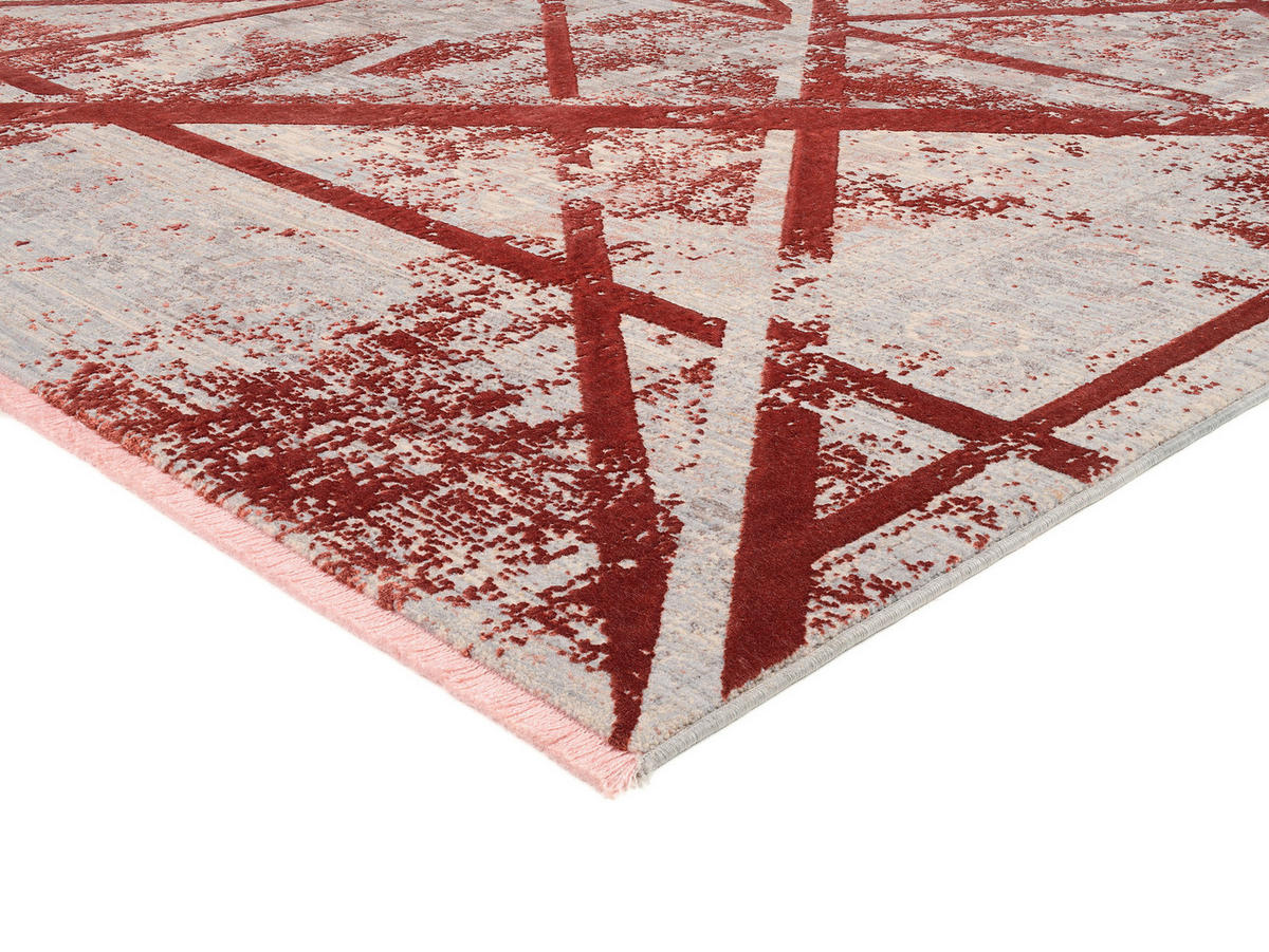 WEBTEPPICH 80/150 cm Arizona Grau, Rot  - Rot/Grau, Design, Textil (80/150cm) - Musterring
