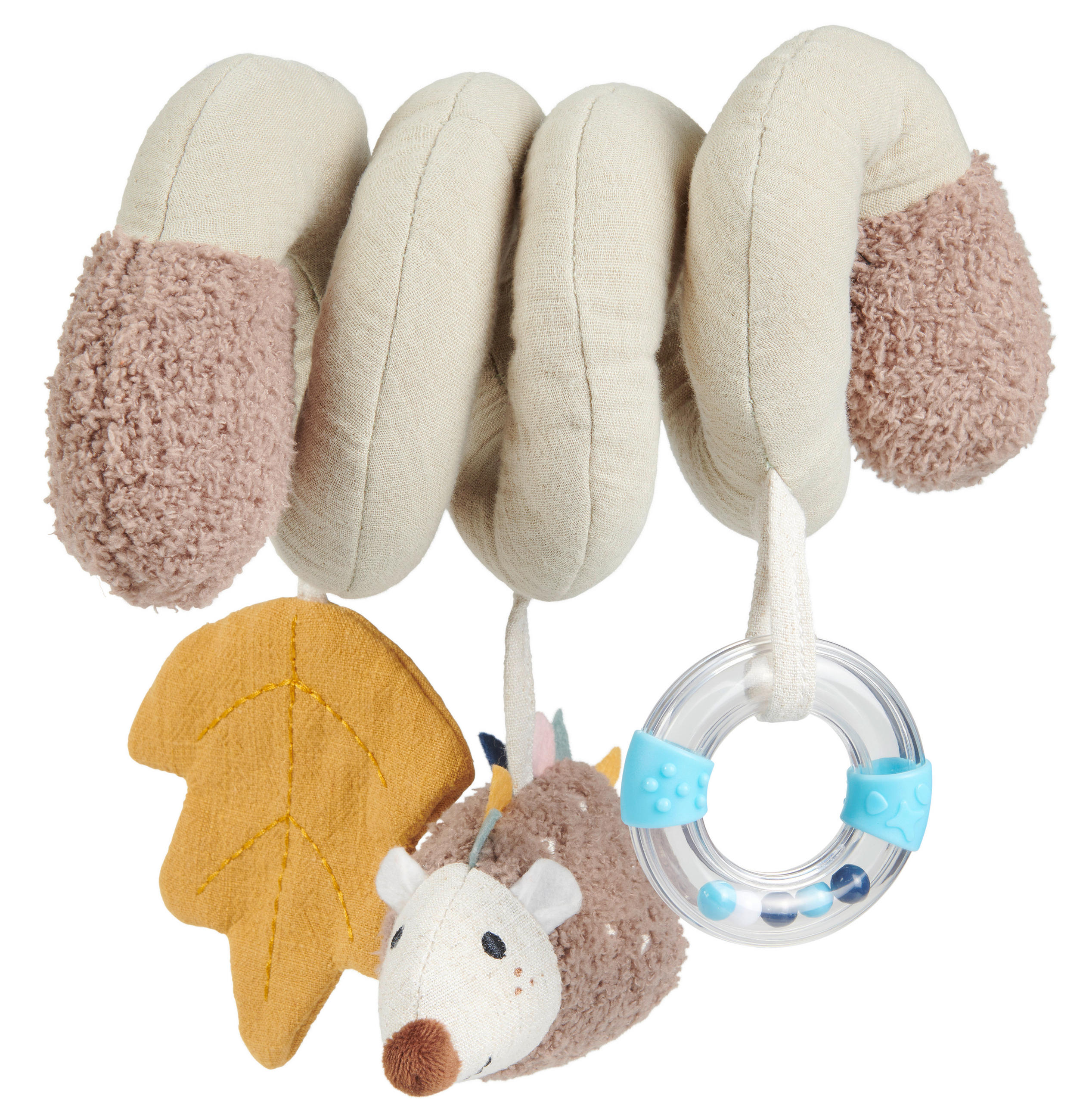 HRAZDIČKA NA AUTOSEDAČKU - svetlohnedá/tmavožltá, Trend, textil/plast (27/25/8cm) - Patinio