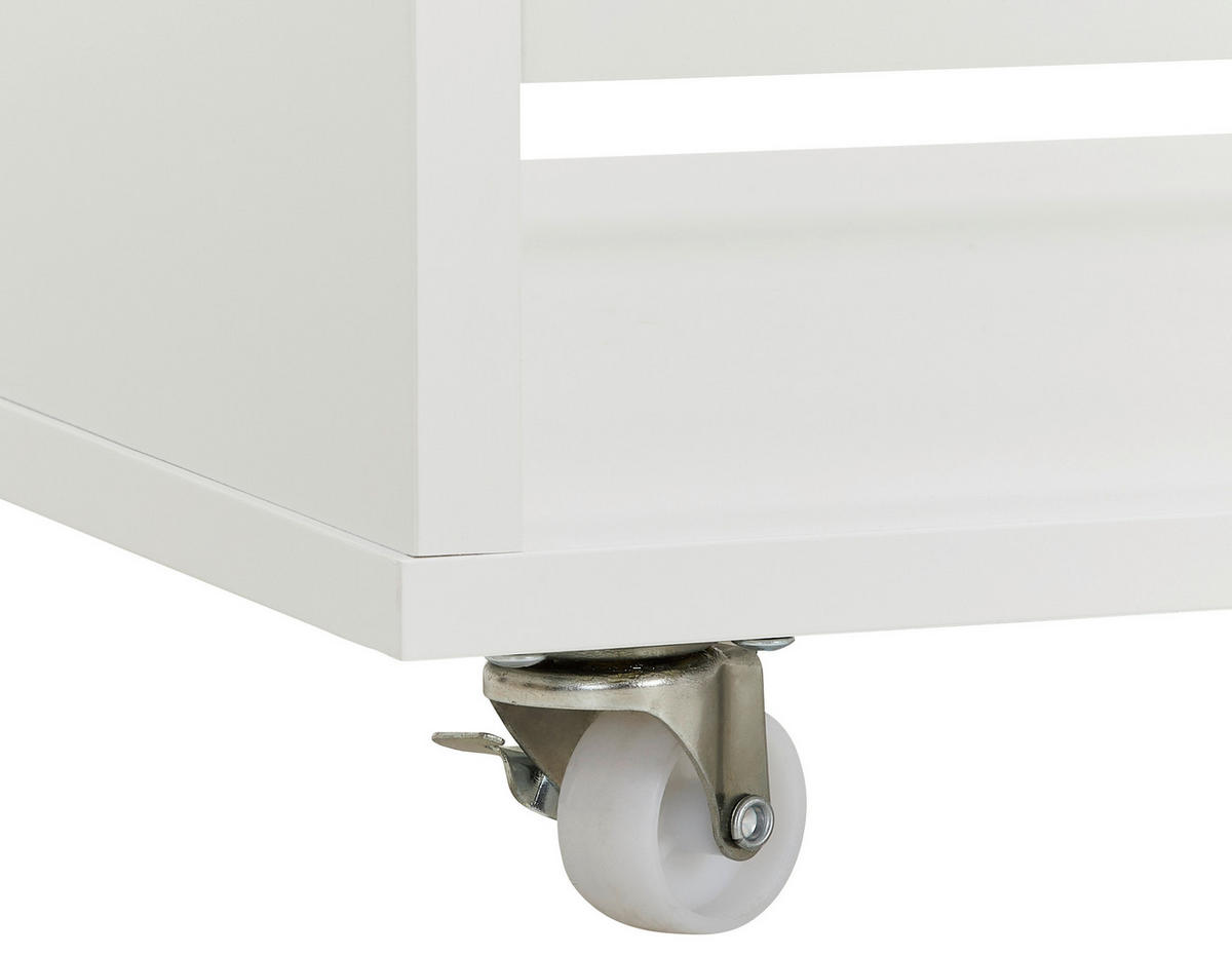 SERVÍROVACÍ VOZÍK, přírodní barvy, bílá, 50/78/38 cm - bílá/přírodní barvy, Design, kov/dřevo (50/78/38cm) - MID.YOU