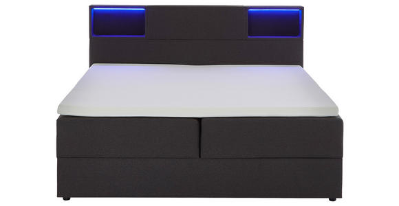 BOXSPRINGBETT 160/200 cm  in Anthrazit  - Anthrazit/Schwarz, Design, Holz/Textil (160/200cm) - Xora