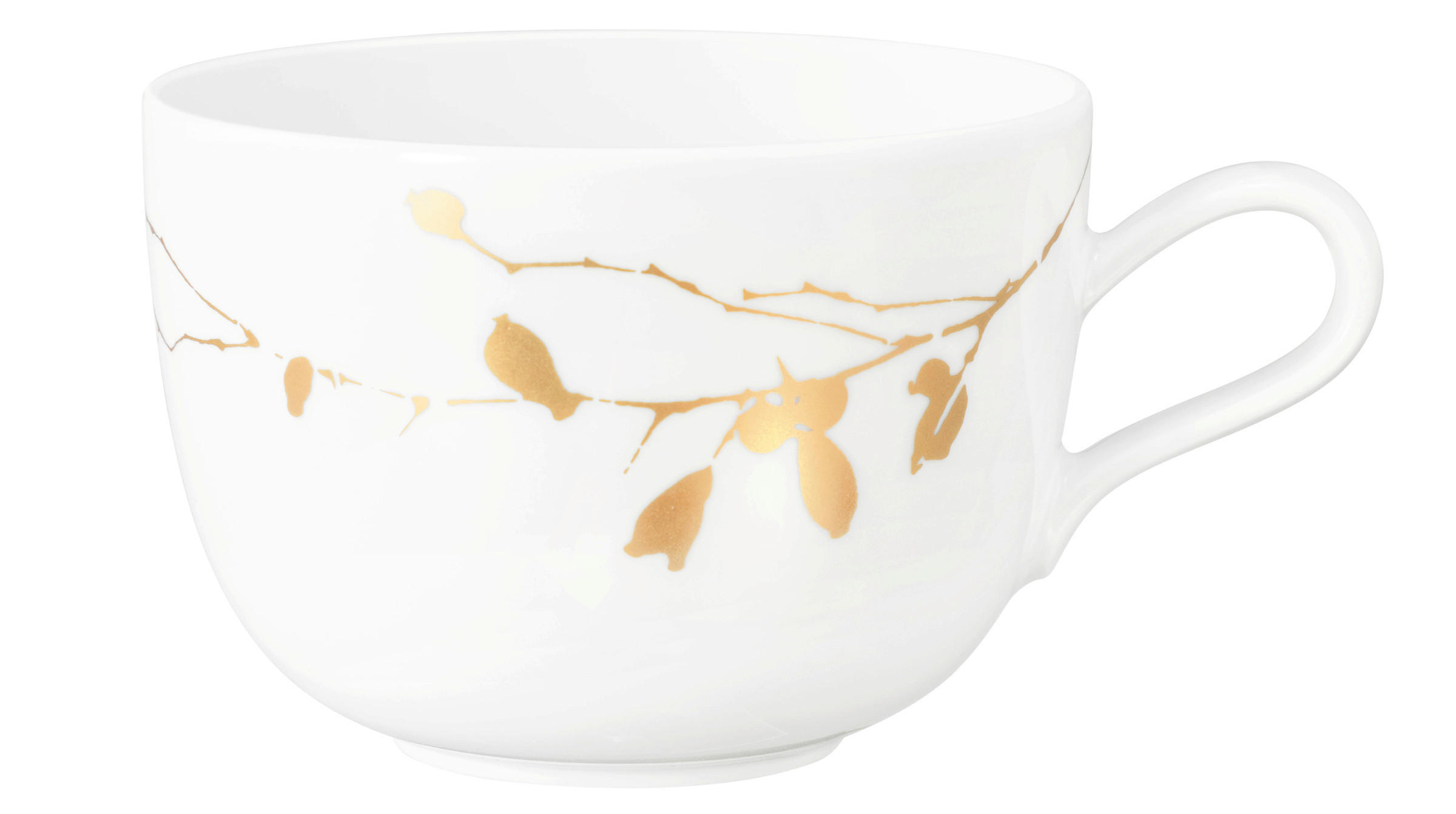 FRÜHSTÜCKSTASSE Liberty  - Goldfarben/Weiß, Basics, Keramik (0,38l) - Seltmann Weiden