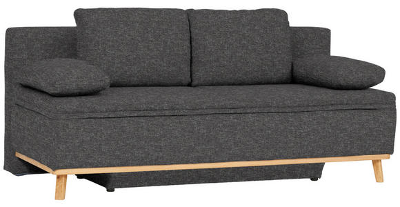 SCHLAFSOFA in Webstoff Anthrazit  - Anthrazit/Naturfarben, KONVENTIONELL, Holz/Textil (203/95/96cm) - Venda