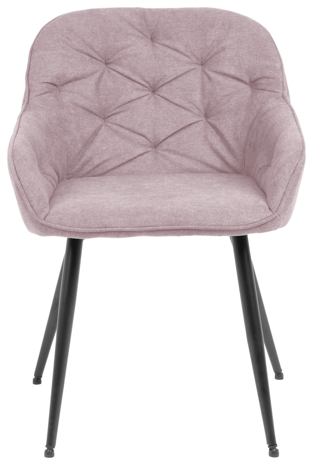 SCAUN CU BRAȚE in roz  - roz/negru, Romantik / Landhaus, metal/textil (55/80/61cm) - Livetastic