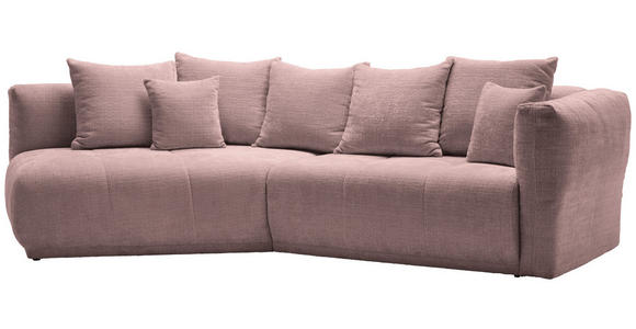 ECKSOFA Rosa Chenille  - Schwarz/Rosa, MODERN, Kunststoff/Textil (180/315cm) - Hom`in