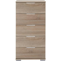 KOMMODE  in 49/102/41 cm  - Eichefarben/Alufarben, Design, Holzwerkstoff/Kunststoff (49/102/41cm) - Livetastic