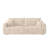 SCHLAFSOFA  mit Bettkasten erhältlich, Stoffauswahl, Liegefunktion, Schlafen auf Sitzhöhe, Bettfunktion erhältlich, Rücken echt, Armteil links, Armteil rechts Webstoff Weiß  - Schwarz/Weiß, MODERN, Holz/Textil (245/74-90/104cm) - MID.YOU