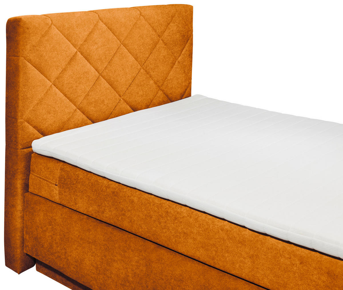 BOXSPRINGBETT 140/200 cm  in Cognac  - Cognac/Schwarz, Konventionell, Kunststoff/Textil (140/200cm) - Xora