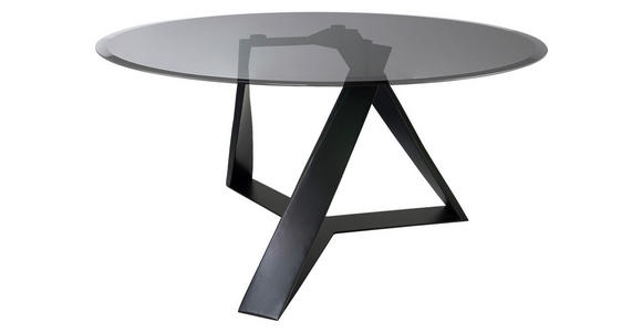 COUCHTISCH in Metall, Glas 91/91/47 cm - Schwarz/Grau, Design, Glas/Metall (91/91/47cm) - Novel