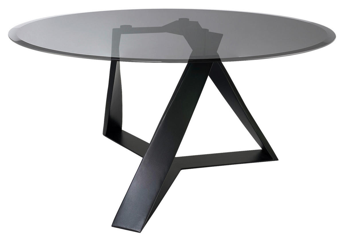 COUCHTISCH in Metall, Glas 91/91/47 cm  - Schwarz/Grau, Design, Glas/Metall (91/91/47cm) - Novel