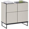 WASCHBECKENUNTERSCHRANK 60/59,4/31 cm  - Kaschmir/Schwarz, Basics, Holzwerkstoff/Metall (60/59,4/31cm) - MID.YOU