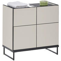 WASCHBECKENUNTERSCHRANK 60/59,4/31 cm  - Kaschmir/Schwarz, Basics, Holzwerkstoff/Metall (60/59,4/31cm) - MID.YOU