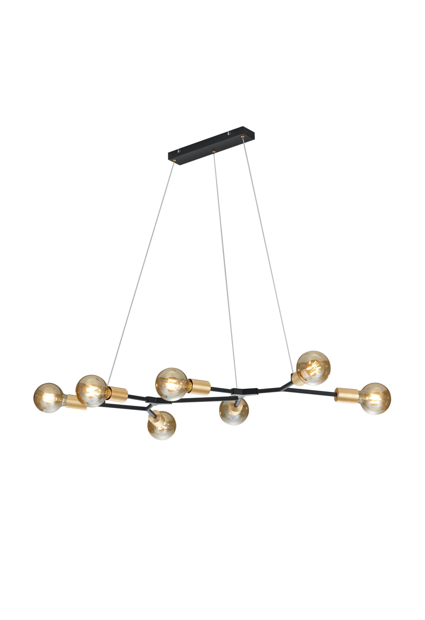 HÄNGLAMPA 91/45/150 cm  - bronsfärgad/svart, Lifestyle, metall (91/45/150cm) - Trio Leuchten