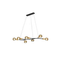 HÄNGELEUCHTE 91/45/150 cm    - Schwarz/Bronzefarben, Lifestyle, Metall (91/45/150cm) - Trio Leuchten