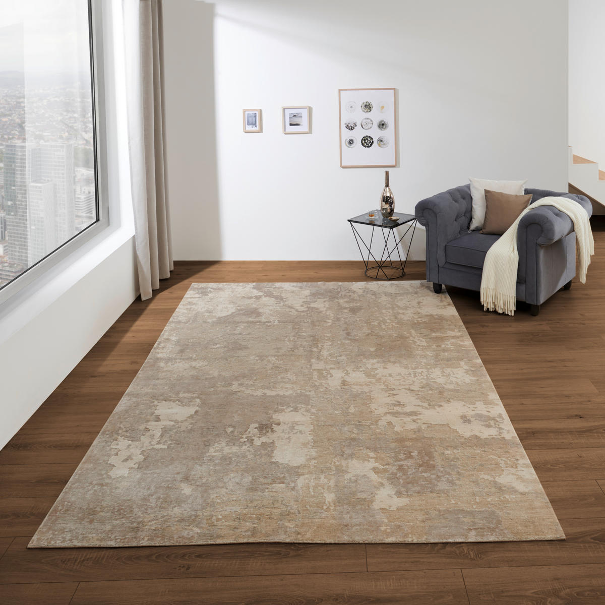 ORIENTALISK MATTA 70/140 cm Celine  - grafitfärgad/grå, Design, textil (70/140cm) - Cazaris