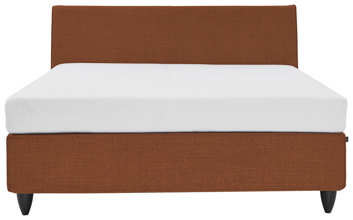 BOXSPRINGBETT 200/200 cm  in Orange  - Schwarz/Orange, Design, Holzwerkstoff/Kunststoff (200/200cm) - RUF Betten
