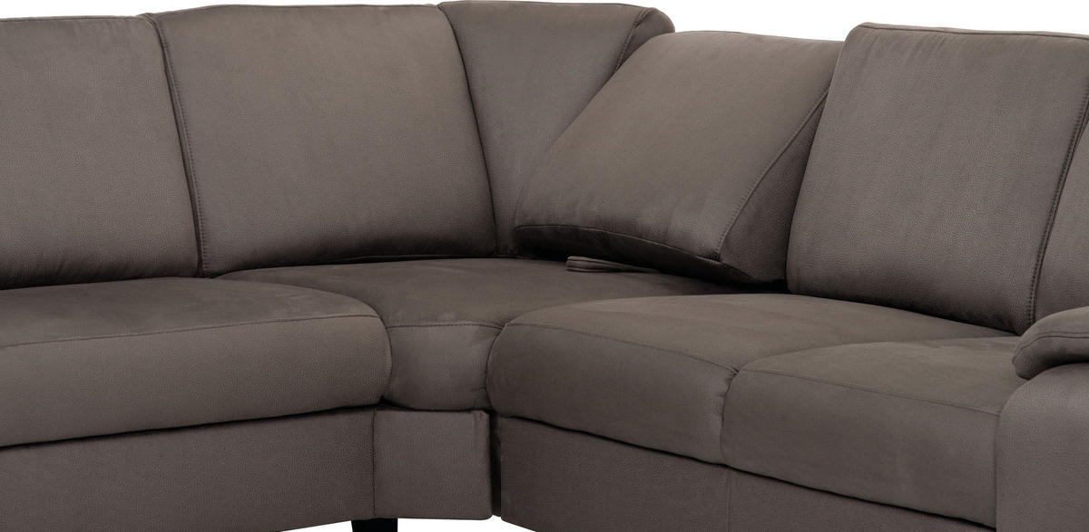 WOHNLANDSCHAFT Dunkelbraun  - Dunkelbraun, KONVENTIONELL, Holz/Textil (274/244cm) - Beldomo System
