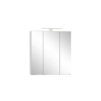 SPIEGELSCHRANK 60/64/20 cm  - Edelstahlfarben/Weiß, Trend, Glas/Holzwerkstoff (60/64/20cm) - Held