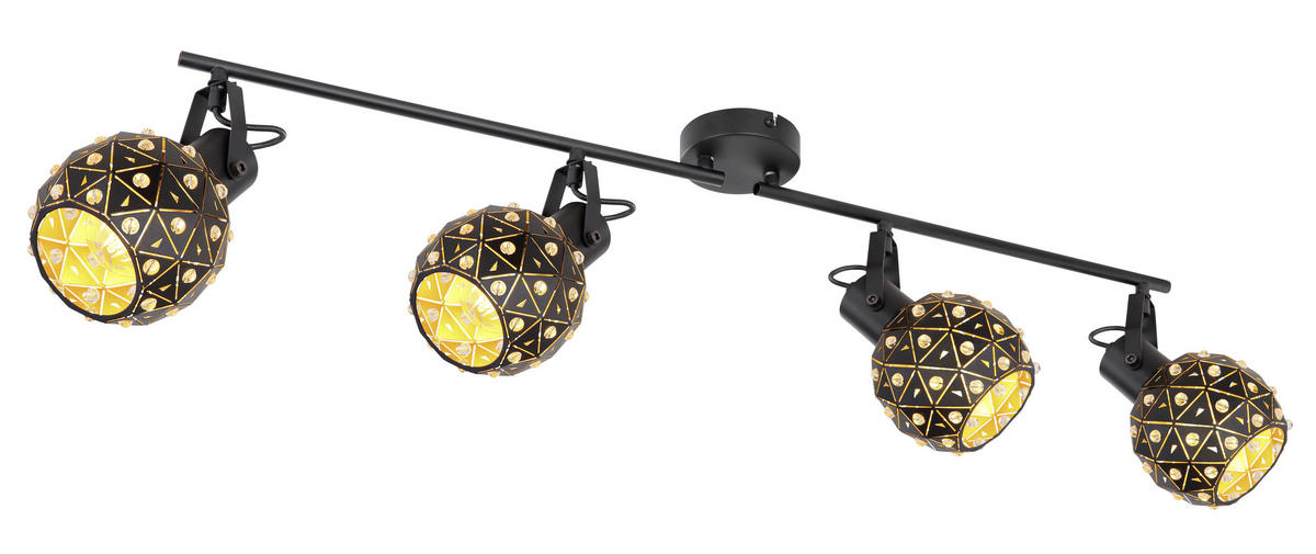 Strahler Jodie Jodie 90/12/26 cm   - Klar/Goldfarben, Basics, Glas/Metall (90/12/26cm) - Globo
