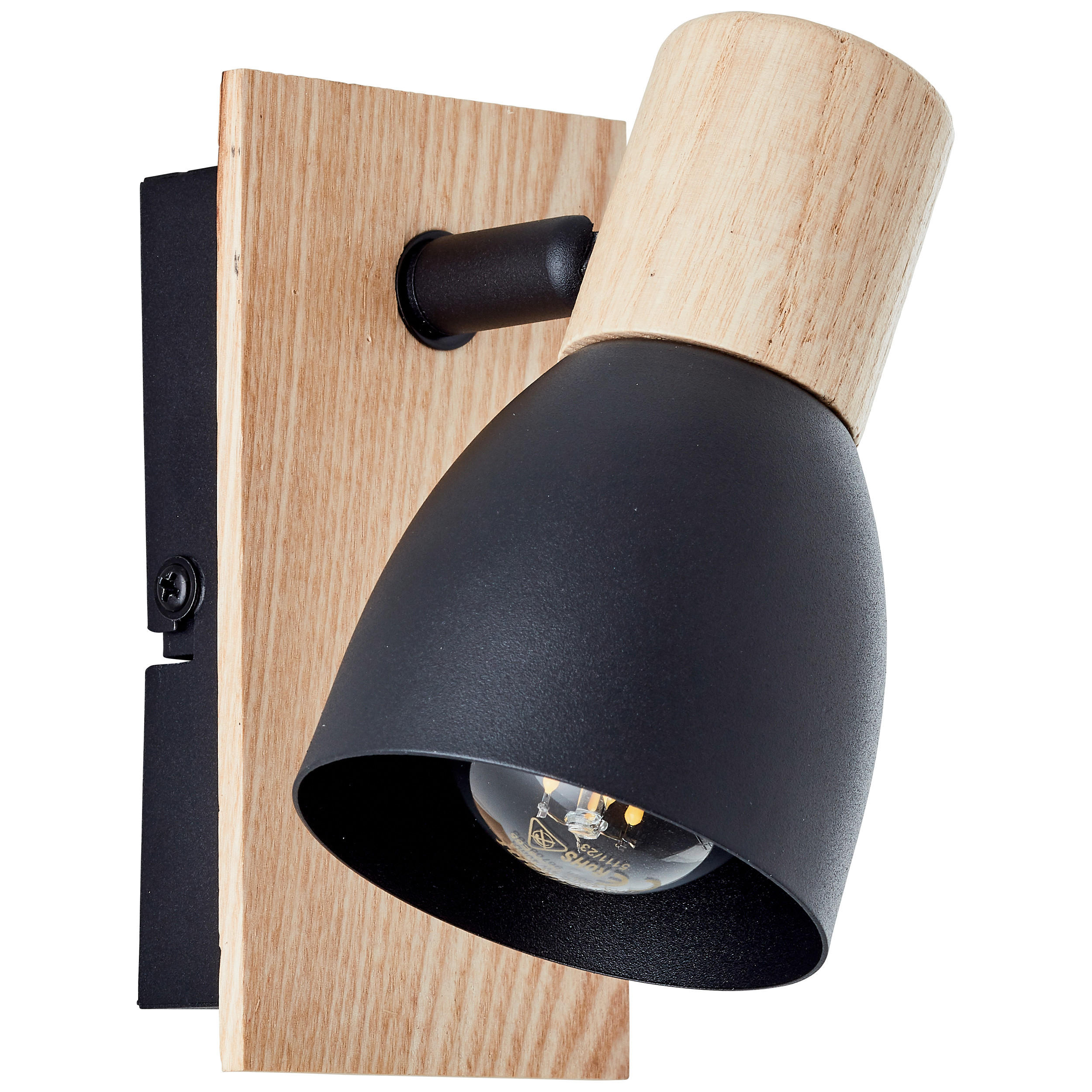 STRAHLER - Schwarz/Naturfarben, Basics, Holz/Metall (14/7cm) - Brilliant