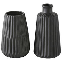 VASE 17 cm  - Schwarz, Design, Keramik (8/17cm)