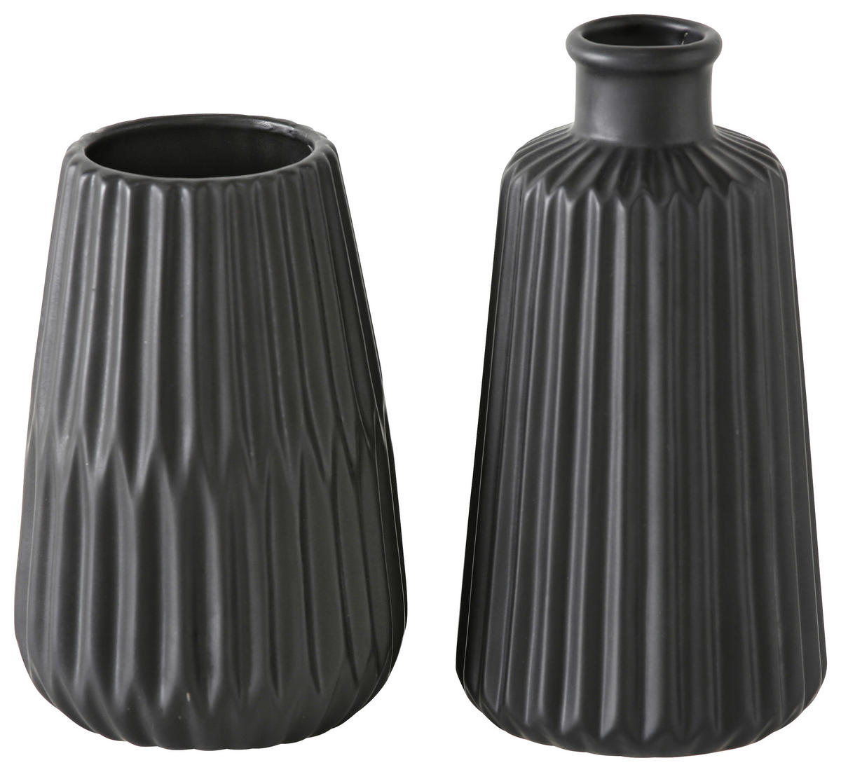 VASE 17 cm  - Schwarz, Design, Keramik (8/17cm)