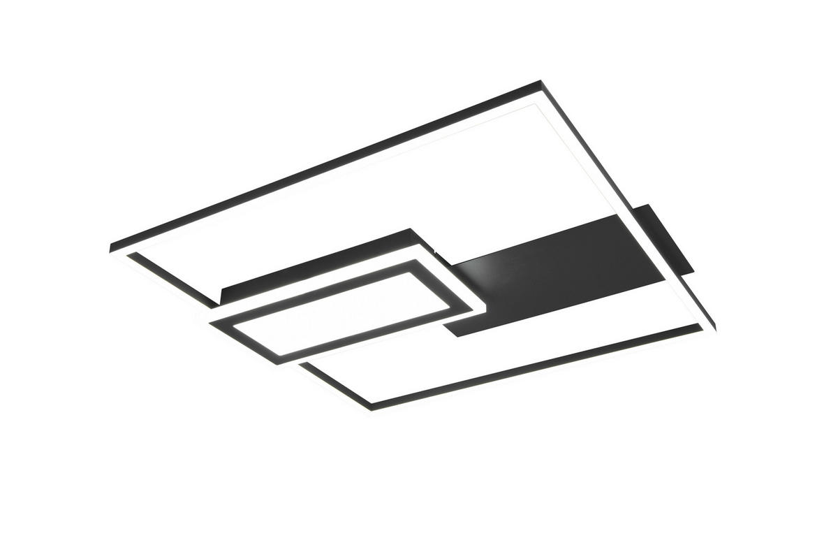 LED-DECKENLEUCHTE     - Weiss/Schwarz, Design, Kunststoff/Metall (53/4.5/50cm)