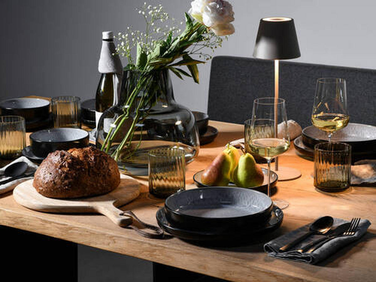 JEDÁLENSKÝ SERVIS, kamenina - svetlosivá, Trend, keramika - Creatable